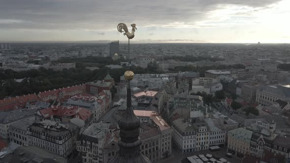 Riga city birds view