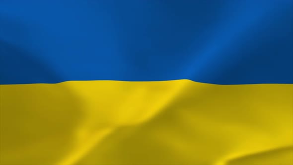 Ukraine Waving Flag Animation 4K Moving Wallpaper Background