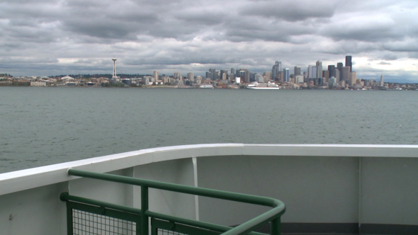 Ferry Sails Into Seattle