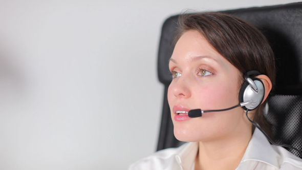 Call Center Girl Telephone Job 1