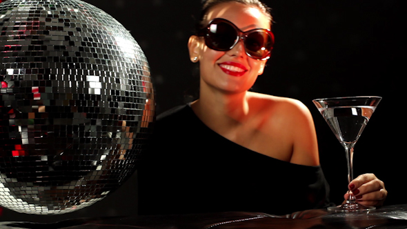 Woman Dances With A Discoball 1