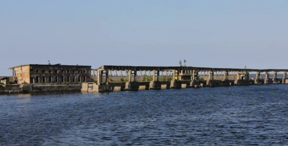 Ruins of Harbour in Water