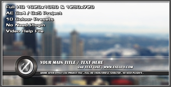 Sun Shine Lower Third