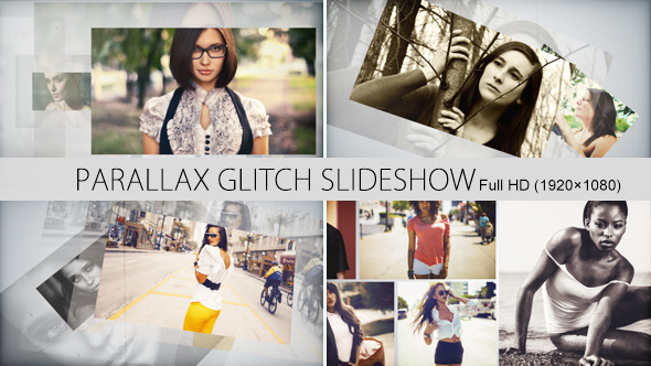 Parallax Glitch Slideshow