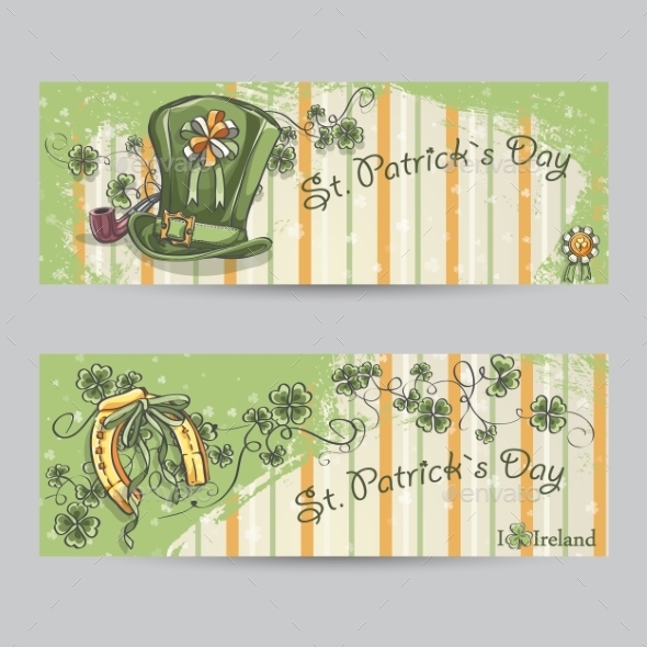 Set of Horizontal Banners for St. Patrick's Day