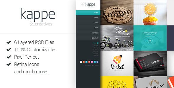 Kappe - kreatywny szablon HTML5 na pełnym ekranie