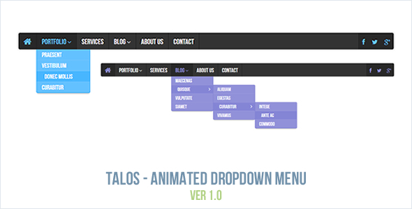 Talos - Animated Dropdown Menu