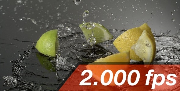 Fruits Are Splashing On A Desk With Water 4