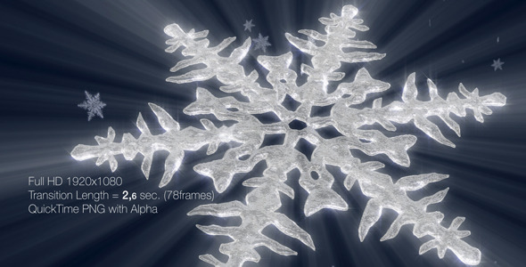 Icy Snowflake Zoom-In Transition