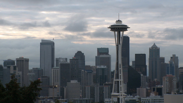 Seattle Skyline - Time Lapse (3 Of 3)