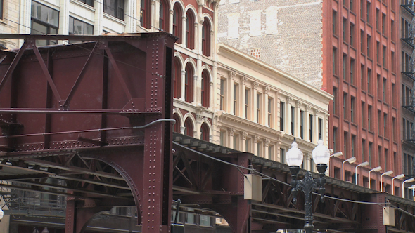 The L Cruises Through Downtown Chicago (2 Of 2)