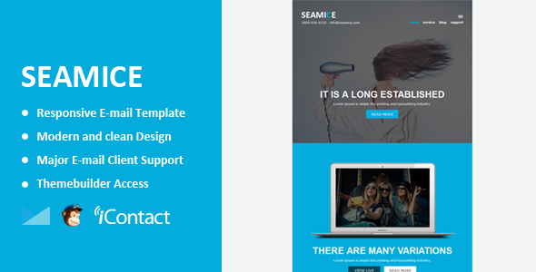 Seamice - Responsive Email + Themebuilder Access