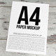 A4 Paper / Flyer Mock-Ups - GraphicRiver Item for Sale