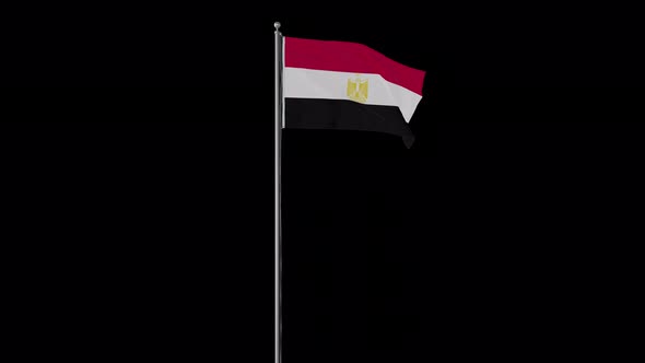 Egypt Flag Pole Loops With Alpha