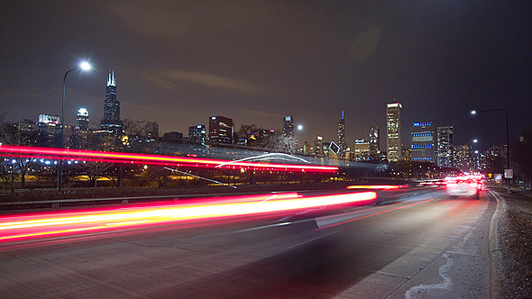Chicago Night Traffic