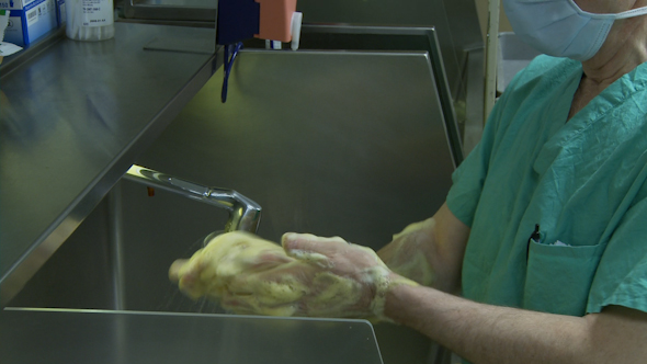 Spinal Surgeon Washing Hands (1 Of 1)