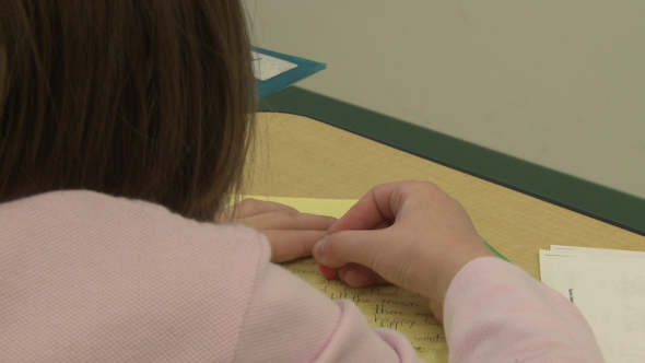 Grammar School Students Working On Papers In Classroom (5 Of 11)