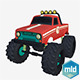 Low Poly Monster Car - 3DOcean Item for Sale