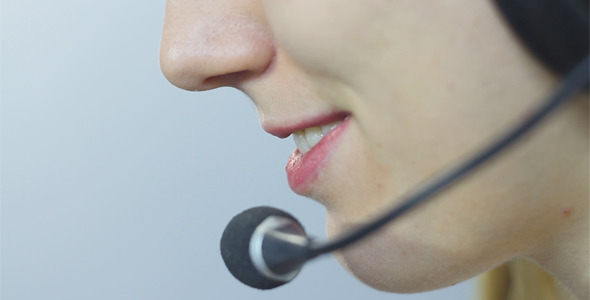 Call Center Operator at Work alt