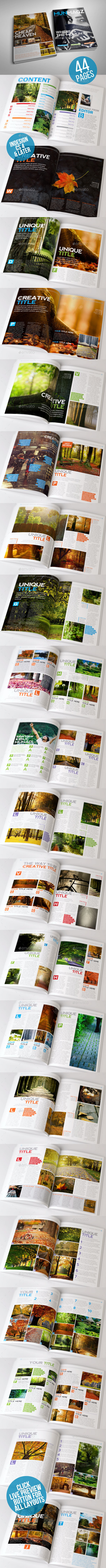 Clean and Simple Magazine Template 44 Page