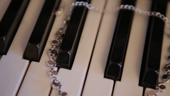 Decoration Bride on Piano Keys