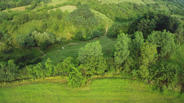 Flying Above Green Valley