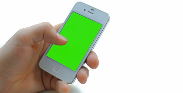 Green Screen Phone On White