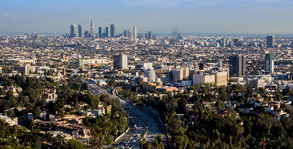 Los Angeles And Hollywood From Mulholland Drive