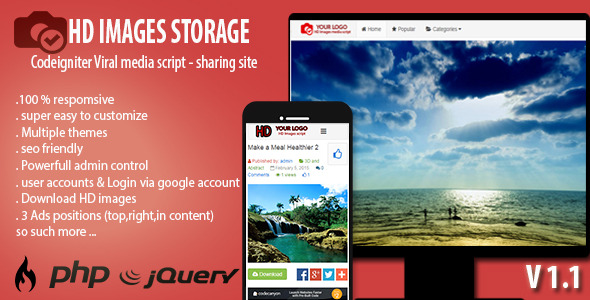 HD Images Storage - Viral Media Script