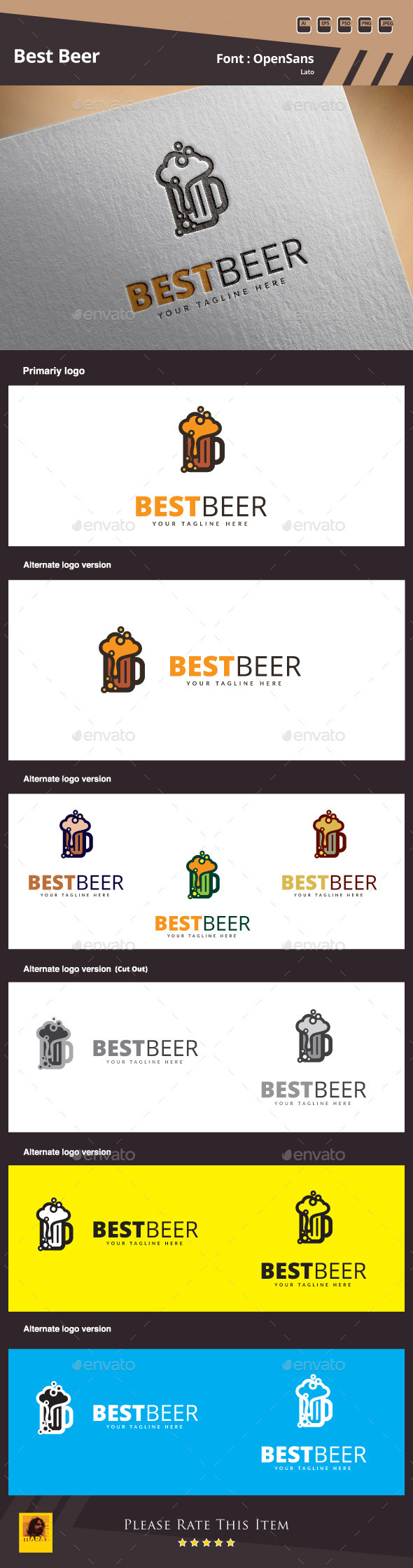 Best Beer Logo Template