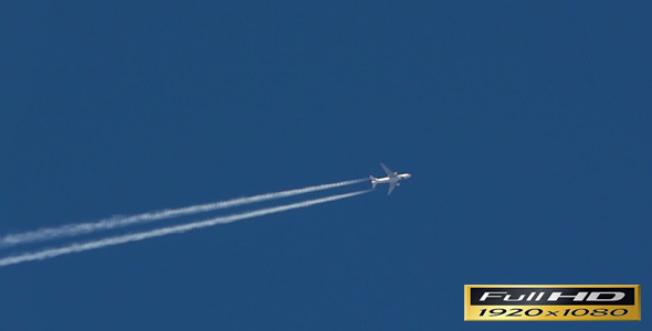 Jet Plane Contrail | Full HD