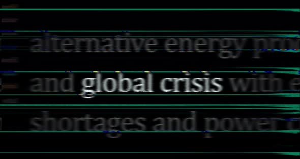 Headline news titles media with global crisis economy crash seamless looped