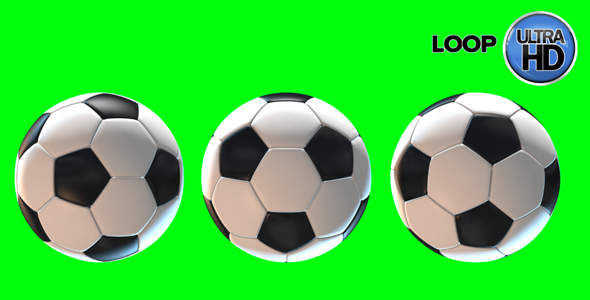 Soccer Ball On A Green Screen