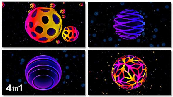 Sphere Space Colorful (4-Pack)