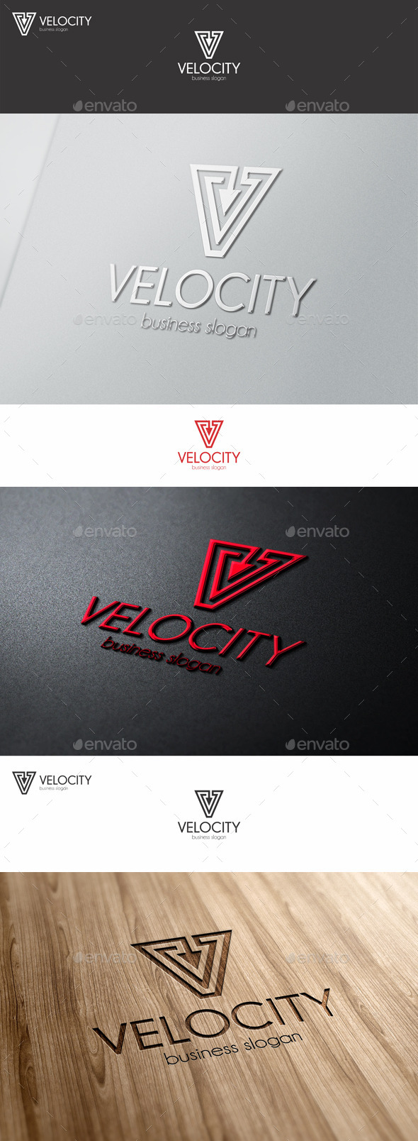 Velocity Vector - V Letter Logo