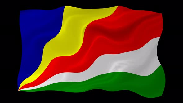 Seychelles Flag Wavy National Flag Animation