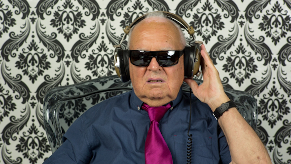 Cool Grandpa With Headphones 2
