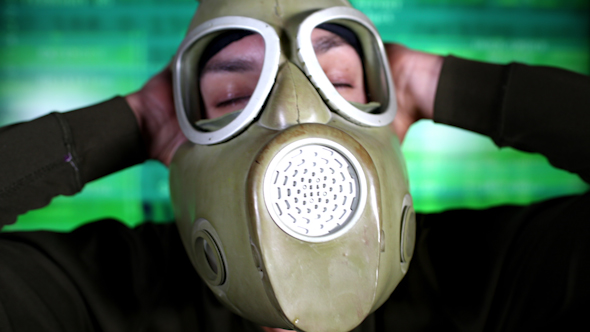 Person Wearing Gasmask 8