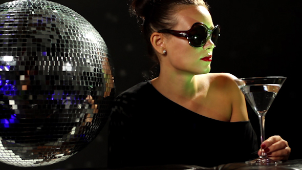 Woman Dances With A Discoball 2