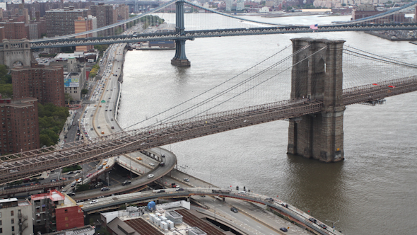 Timelapse Of Lower Manhattan Skyline And Brooklyn Bridge 5 alt