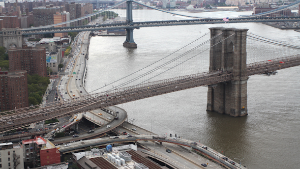 Timelapse Of Lower Manhattan Skyline And Brooklyn Bridge 5