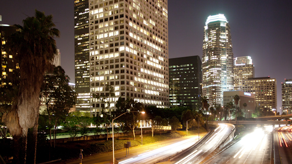 Traffic Freeway Downtown Los Angeles La 4