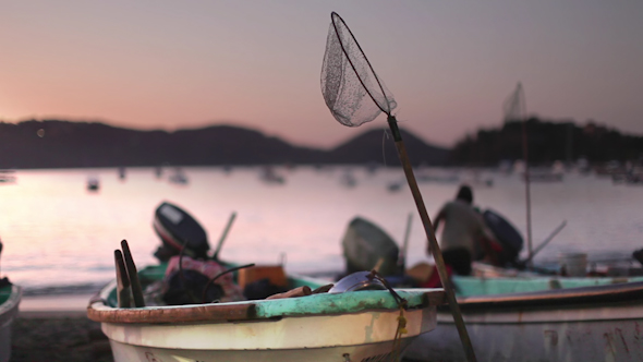 Fishermen Fish Boats Mexican Coast 2 alt