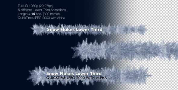 SnowFlakes Lower Third Pack alt