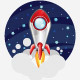 Vector Space Rocket - GraphicRiver Item for Sale