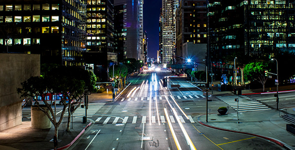 Street In Downtown Los Angeles