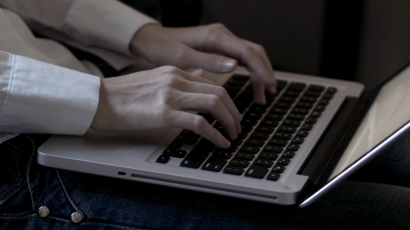 Woman Using A Laptop