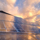 Solar Panel Sunset With Clouds - VideoHive Item for Sale