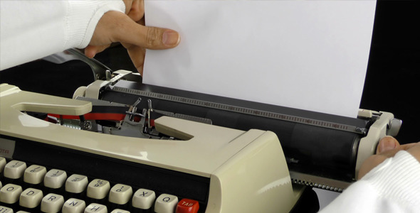 Adding Paper to Typewriter