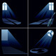 Four light beams inside windows - GraphicRiver Item for Sale